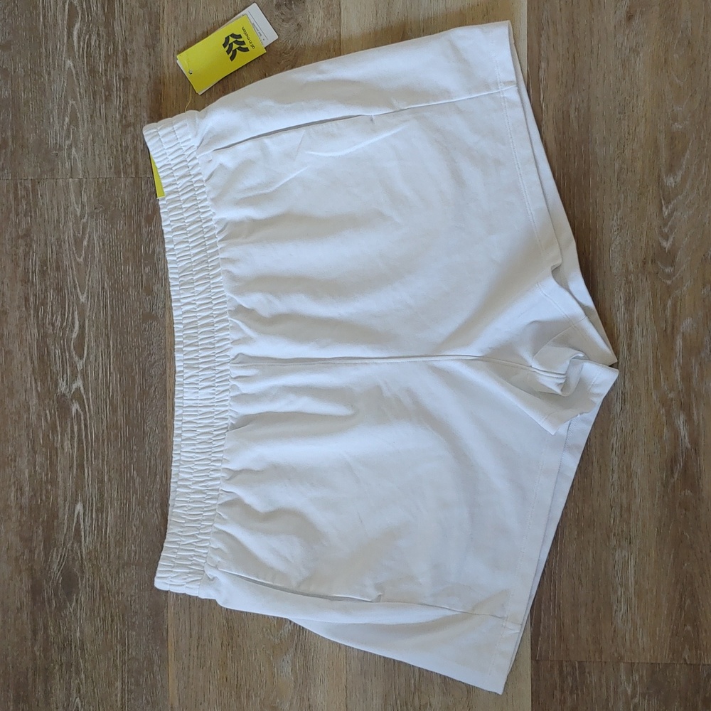 NWT All in Motion Women's French Terry Shorts White Size XL